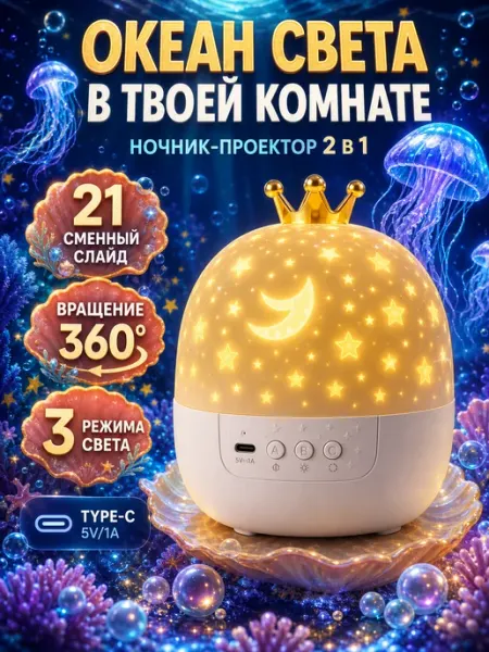 Проектор для сна Ночник 21 проекция