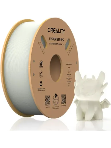 Hyper PLA Пластик 3Д принтера 1,75 мм 1 кг Белый Creality