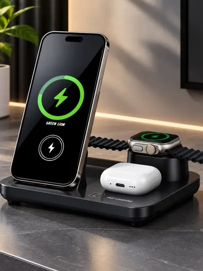 Green Lion 3 in 1 Wireless Charger - Зарядные устройства для аккумуляторов