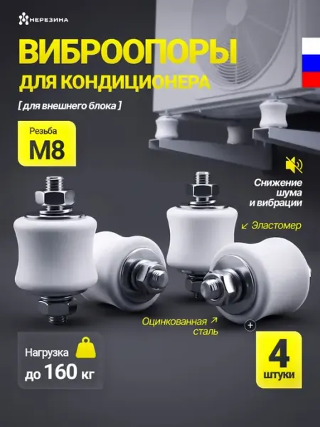 Виброопоры для кондиционера, антивибрационные подставки, дем