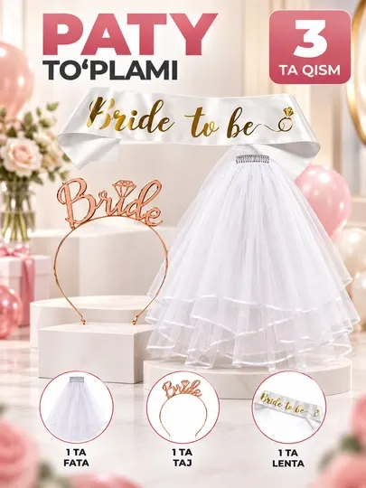 Наборы невесты, фата невесты, ободок Bride, лента Bride to be, аксессуар, девичник свадьба - Женская карнавальная одежда