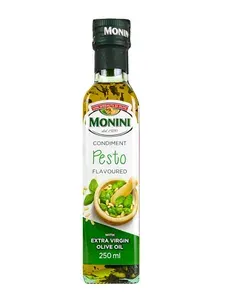Масло оливковое Monini Extra Virgin песто с базиликом и кедровыми орешками, 250мл