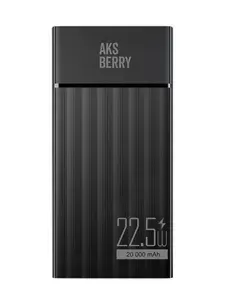 Внешний аккумулятор Aksberry E202 Riffles, 22.5 Вт, 20 000 мАч, черный