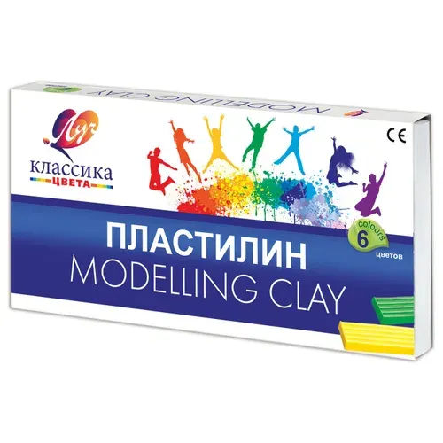 Пластилин 06цв. ЛУЧ ""Классика"" со стеком (12С 878-08)