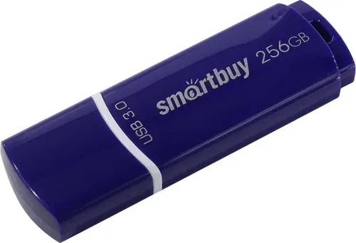 SmartBuy 256 ГБ USB-флеш-накопитель (SB256GBCRW-B), USB 3.1, до 75 мб/сек, Пластик, синий