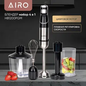 Блендер погружной 4 в 1 AIRO HB1200PGM powerd by Evolution Black
