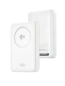 Внешний аккумулятор XO PR247 10000mAh (PD30W, Magsafe беспроводная зарядка QI2), белый / повербанк для iPhone 12, 13, 14, 15, 16, 17, 18 с магсейв
