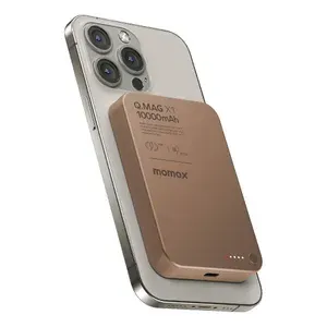 Повербанк магнитный с беспроводной зарядкой Momax Q.Mag X1 10000мАч 38W - Bronze
