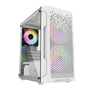 THE GHOST Системный блок Компьютер Игровой ПК (Intel Core i5-13400F, RAM 32 ГБ, SSD 500 ГБ, NVIDIA GeForce RTX 4060 Ti (8 Гб), Windows 11 Pro), 113130, белый, серый