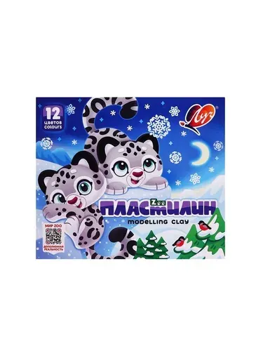 Пластилин 12 цветов Луч Zoo 29С 1722-08