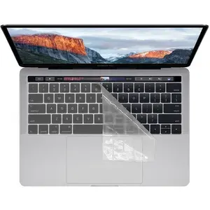 Накладка на клавиатуру для Macbook Pro 13 с Touch Bar 2016-2019 год A2159 / A1989 / A1708 / A1706 / MacBook Pro 15 с Touch Bar 2016-2018 год A1990 / A1707 бренд БРОНЬКА тип раскладки USA Америка (термопластик прозрачный матовый)