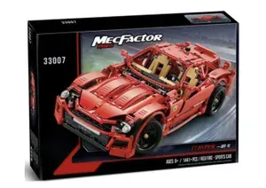 Конструктор пластиковый MecFactor Красная спортивная машина Ferraril 33007 1441 деталей