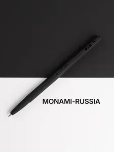 Ручка шариковая MONAMI 153 Black с кнопочным механизмом