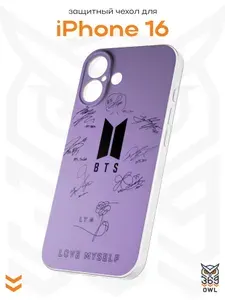 Чехол на iPhone 16 с принтом BTS