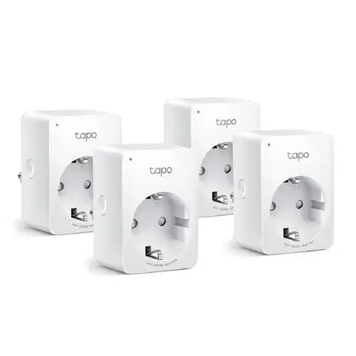 Умные розетки TP-Link Tapo P110, комплект 4 шт, Wi-Fi, мониторинг энергии, 16А, 3680Вт, расписание, голосовое управление