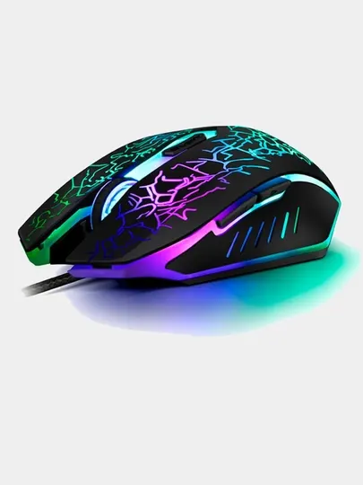 USB игровая мышь F37, проводная, с RGB подсветкой