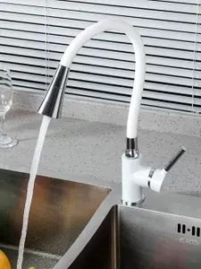 Смеситель для кухни с гибким изливом шлангом и душем Frap F4044-8