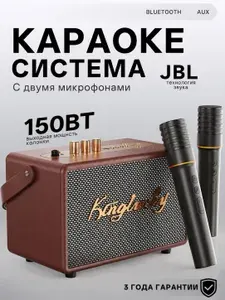 Беспроводная караоке-система с 2 микрофонами, домашняя портативная акустика для улицы, громкая bluetooth-колонка, семейный ktv-комплект для пения 3,5 мм/usb/type-c/tf, повседневная водостойкость