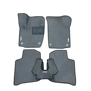 Автомобильные 2D EVA коврики без разреза для Nissan NP300 2008-2015 (японская сборка)/Автоковрики из ЕВА для Ниссан НП300 + подпятник и 3 логотипа