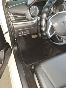 Ева коврики Honda Envix 2019 -/ Ева ЭВА РОМБ/ цвет Черный c серой окантовкой / EVA Smart / коврики в салон автомобиля Хонда