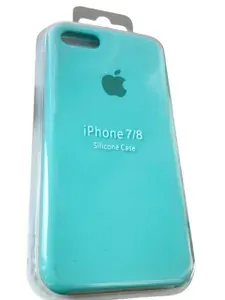 IPhone 7 / 8 / SE 2020 бирюзовый чехол, айфон 7, 8 се замша противоударный утолщённый Silicone case