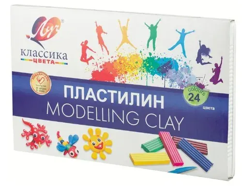 Пластилин классический Луч Классика, 24 цвета, 480 г