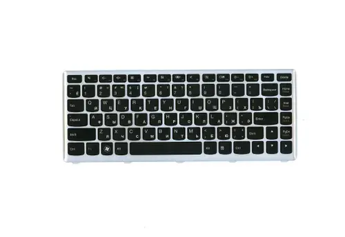 Клавиатура для ноутбука Lenovo U410 раскладка - русская, без подсветки, серая (25203620), оригинал
