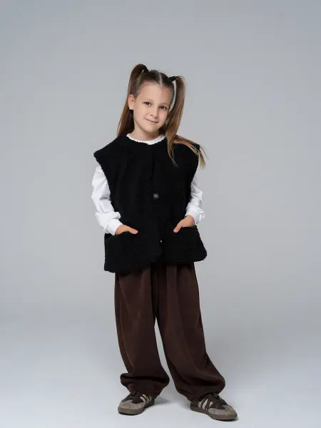 NOT ONLY FABRIC Жилет безрукавка детская плюшевая