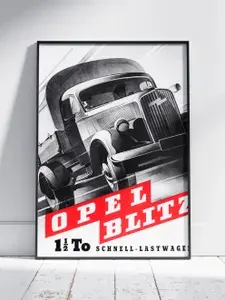 Плакат на стену для интерьера Марки Машин (Опель - Opel 3) - Постер по автопроизводителям формата A3 (30x42 см)