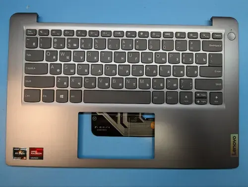 Топкейс с клавиатурой для ноутбука Lenovo Ideapad 3-14ALC6 3-14ITL6 серый