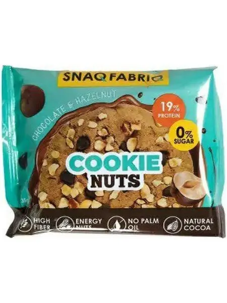 SNAQ FABRIQ Протеиновое печенье Шоколадное с фундуком 35гр