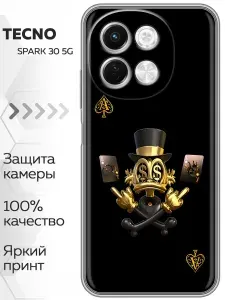 Чехол для Tecno Spark 30 5G с принтом Золотой скрудж макдак на Техно Спарк 30 5G