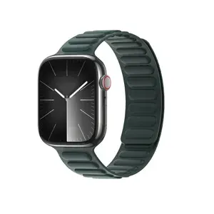 Магнитный ремешок зеленого цвета (Evergreen) от Dux Ducis для смарт часов Apple Watch 38, 40, 41, 42мм, серия Strap (BL Series)
