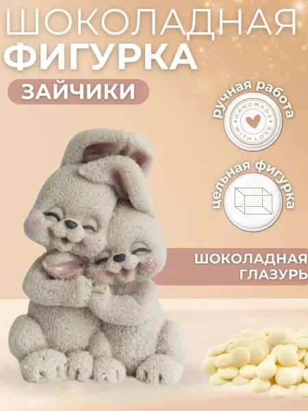 Шоколадная фигурка зайки украшение для торта