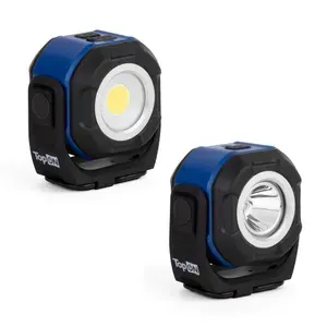 Аккумуляторный фонарь TOP-MX055DL (LED, 5 ватт, 550 люмен, регулировка яркости, подставка с креплением под штатив, магниты, крючки)