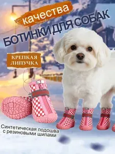 Ботинки для собак малого и среднего размера, резиновые сапоги, на резиновой подошве, водонепроницаемые ботинки для собак на молнии/черный и красный/№ 5