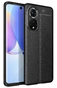 Накладка на Honor 50 силиконовая под кожу чёрная