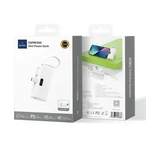 Внешний аккумулятор WIWU Espresso Mini Power Bank Wi-P044, 5000 mAh - Белый