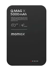 Momax Q. Mag X 5000mAh ultra Slim Внешний аккумулятор, Сертификат CCC, черный, IP116AD