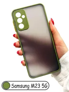 Samsung Galaxy M23 5G (Самсунг М23 5Г) матовый пластиковый чехол (Хаки) кант