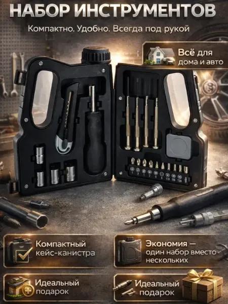 FAI_zone Набор инструментов в кейсе-канистре для дома, авто
