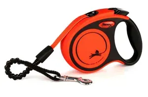 Поводок-рулетка Flexi Xtreme tape L 8 м, 55 кг, черно-оранжевый