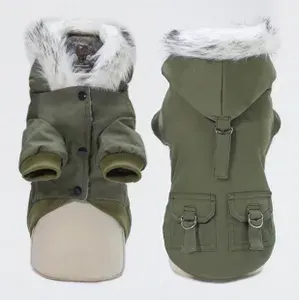 Утепленная куртка-парка для собак GABYDOG Army green, размер XXL (вес 8-10 кг)