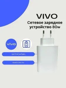 Сетевое зарядное устройство для Vivo 80W (V8060L0A0-EU) с USB входом /Быстрая зарядка для Vivo
