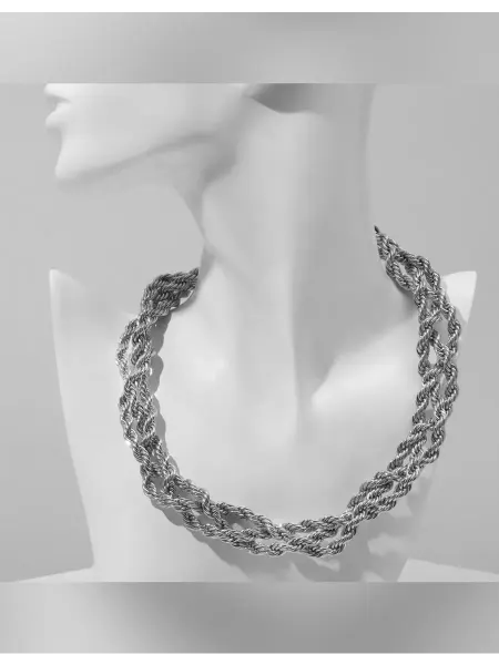 Queen fair Элегантное колье с косичкой из металла