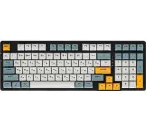 Клавиатура проводная+беспроводная ARDOR GAMING Guardian, механическая Gateron Yellow Pro, клавиш - 97, Bluetooth, USB, радиоканал, черная