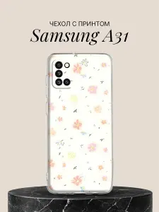 Чехол на Samsung A31 с принтом Нежные цветы