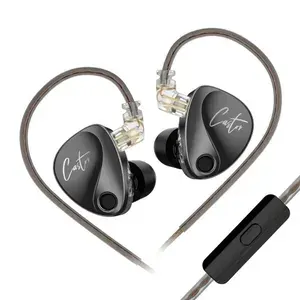KZ Acoustics Castor Bass Harman Target с микрофоном, черный, наушники проводные