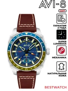 Мужские наручные часы AVI-8 Hawker Hunter AV-4122-02 GMT