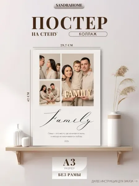 Постер по фото Коллаж "Family" А3